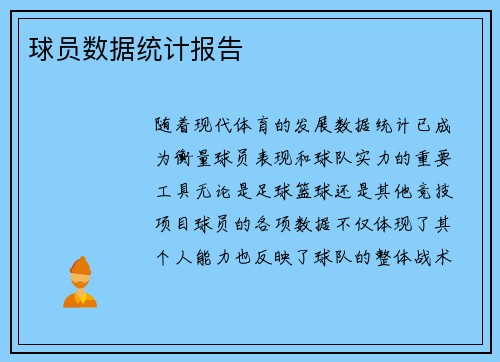 球员数据统计报告